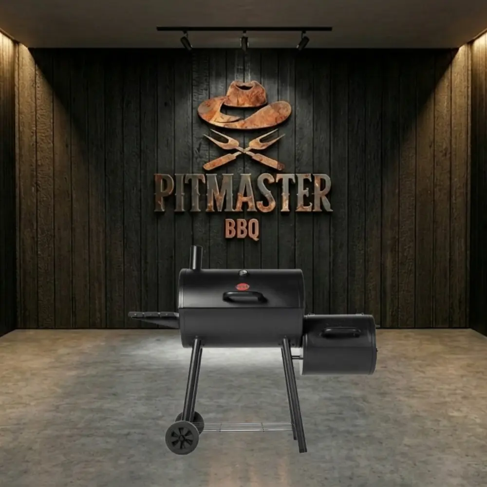 Barbacoa de carbón y ahumador Char-Griller Smokin’ Pro Barrel Grill & Offset Smoker