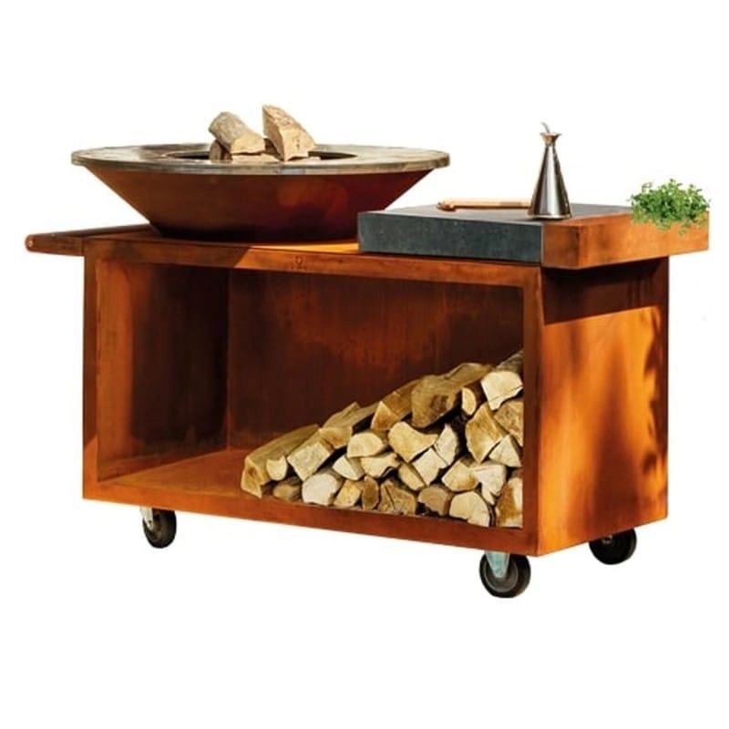 Barbacoa de leña OFYR Isla Corten 100 PRO Cerámica Gris - Imagen 2